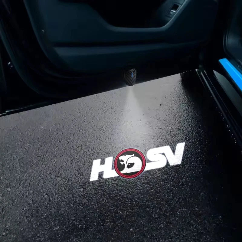 2 pcs HSV Red White Door Light Car Open Set USB Rechargeable NEW Free Post