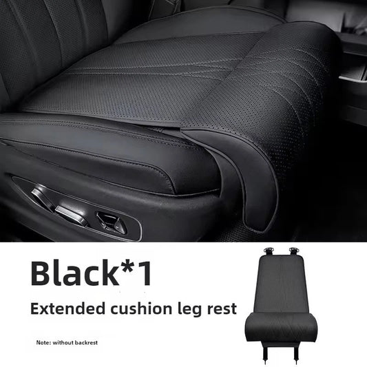 Black Car Seat Leg Extender with Memory Foam Cushion Suede Auto Seat Padding NEW