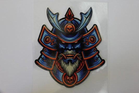 Samurai Oni Mask Blue Car Decals Sticker for Toyota Nissan Subaru Mazda Hyundai