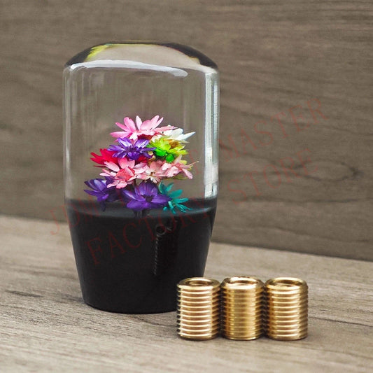 Real Flower Acrylic Gear Shift Knob M12x1.25 M10x1.25 M10x1.5 M8x1.25 Universal