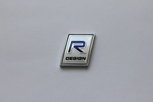 R Design Silver Blue Fender Emblem 27mm x 27mm With Adhesive