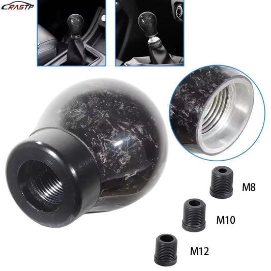 Real Forged Carbon Fibre Black Gear Shift Knob M12x1.25 M10x1.5 M10x1.25 M8x1.25