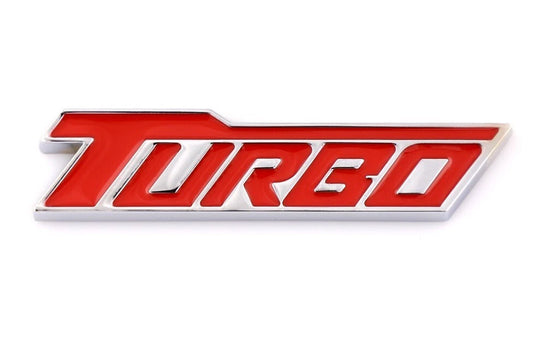 Turbo Boot Badge Red & Silver Emblem for Toyota Nissan Mazda Honda Subaru NEW