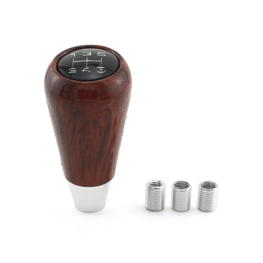 5 Speed Wood Style Gear Shift Knob M12x1.25 M10x1.5 M10x1.25 M8x1.25 Universal