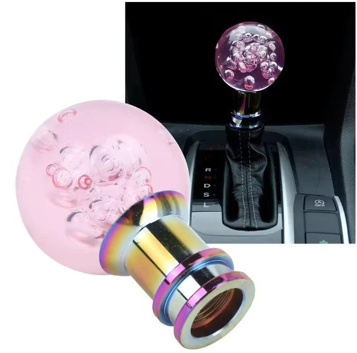 Sickspeed Pink Bubble Crystal Gear Shift Knob Adaptor M10x1.5 M10x1.25 M8x1.25