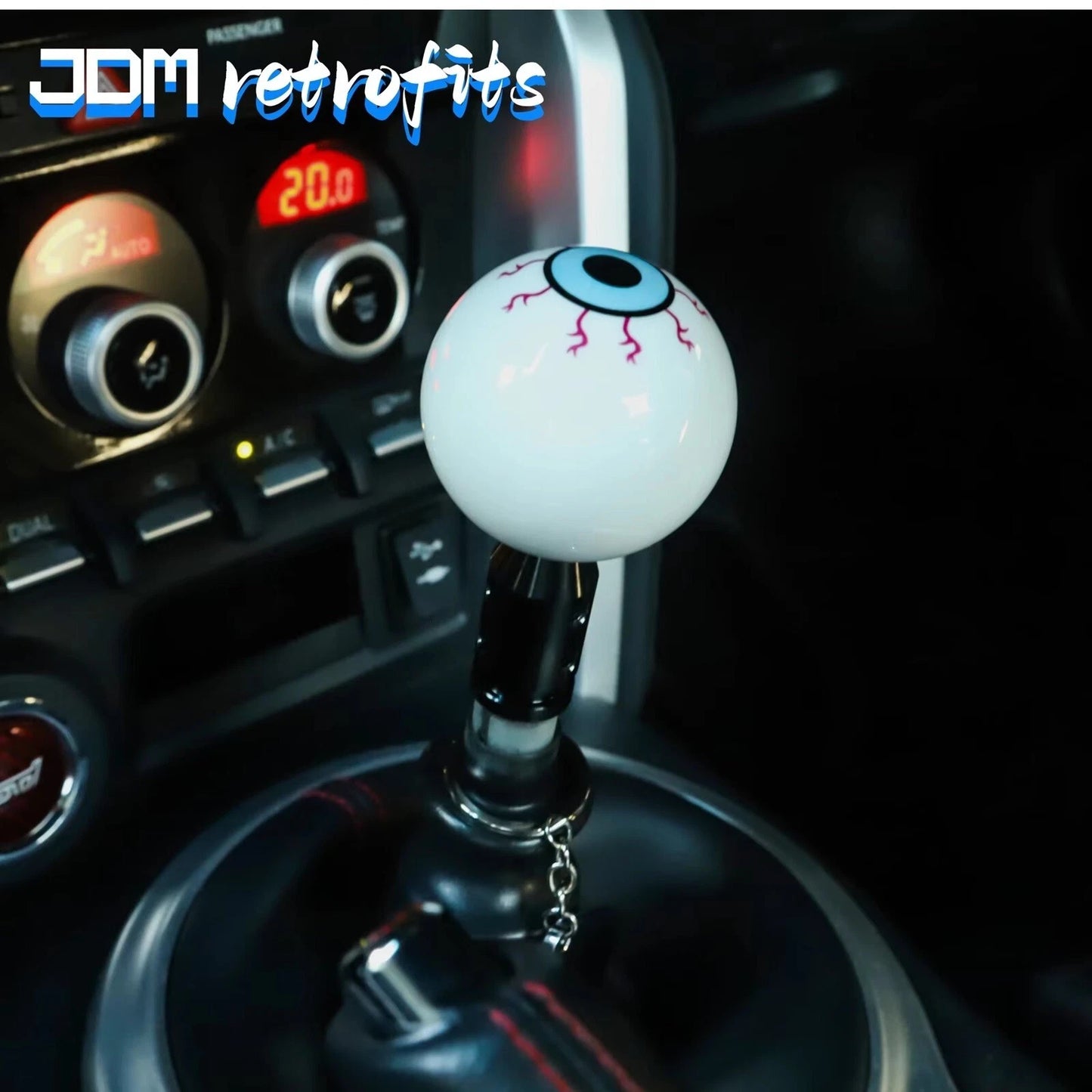 Eye Ball White New Style Gear Shift Knob White Universal Fitment