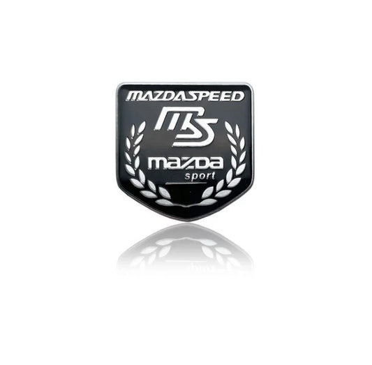 Mazdaspeed Motor Sport Black Aluminium Badge Emblem for Mazda 2 3 6 RX7 MX5 CX