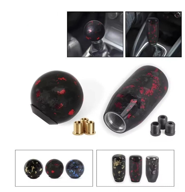 Real Forged Carbon Ball Gear Shift Knob for M12x1.25 M10x1.5 M10x1.2 M8x1.25 NEW