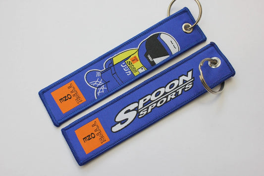 SPOON Nylon Blue Type 1 Keyring Key Holder JDM Accessory for Honda Accord Civic