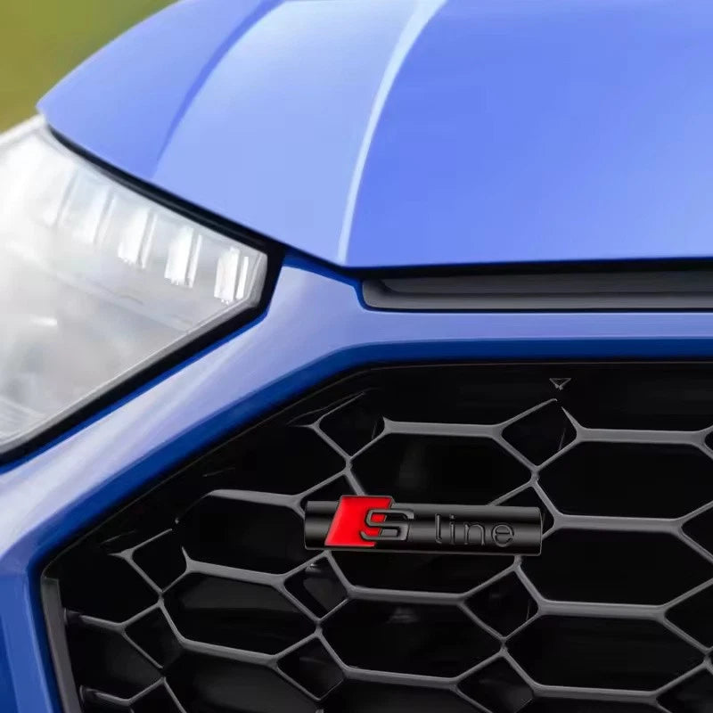 Front Grille S Line Emblem Badge Grill for A4 B6 B8 S1 S2 S3 S4 S5 S6 A1 A3 A6