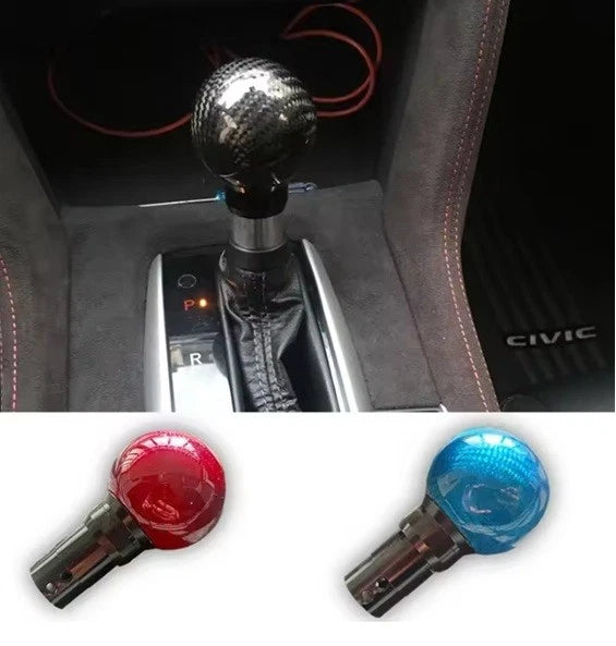 Carbon Fibre Gear Knob with Extension Shaft Black Blue Red Universal Fitment NEW