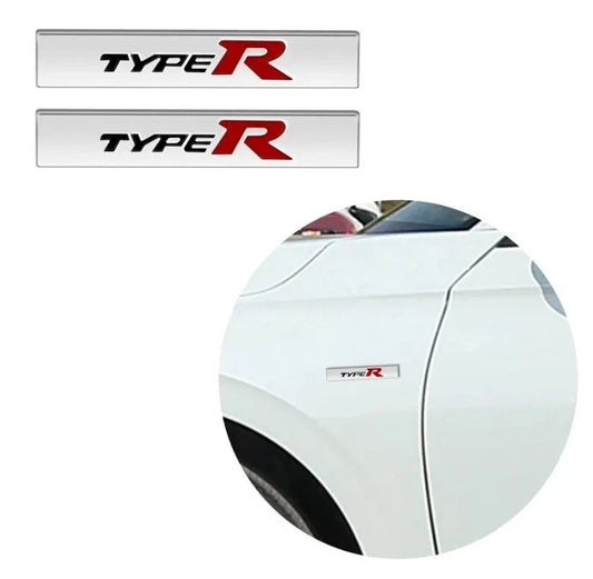 2 x Type R Fender Badge Emblem for Honda Integra Civic Accord CRV HRV ZRV EK CL7
