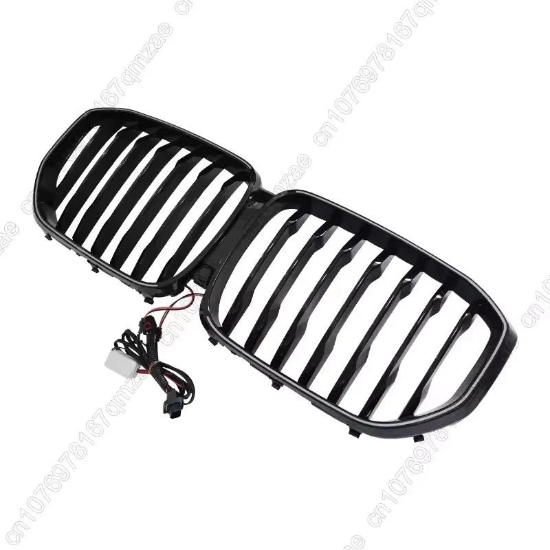 2019–2023 BMW X5 G05 LED Front Double Kidney Grille Racing Style Gloss Black