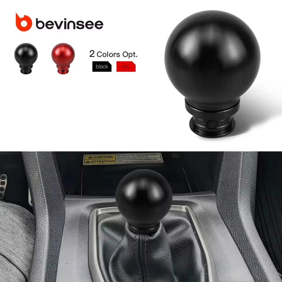 Ball Shift Knob with Gaiter Boot Adaptor M10x1.5 for Honda Jaff Accord Civic