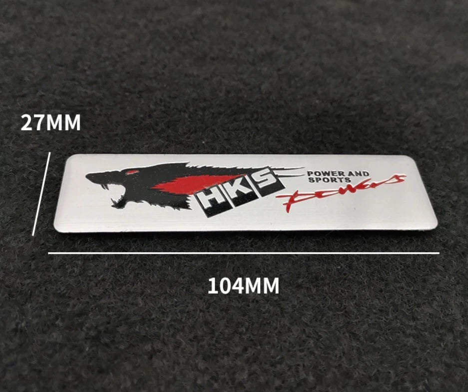 HKS Power Badge Alloy Emblem for Honda Toyota Subaru Nissan Skyline Mazda KIA