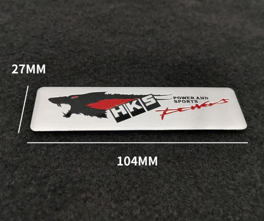 HKS Power Badge Alloy Emblem for Honda Toyota Subaru Nissan Skyline Mazda KIA