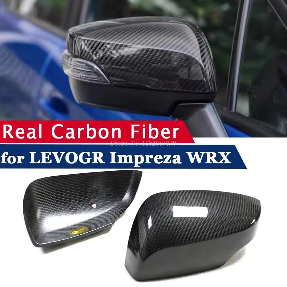 2PCS Carbon Fiber Rear View Mirror Covers for Subaru WRX, Levorg, and Impreza AU