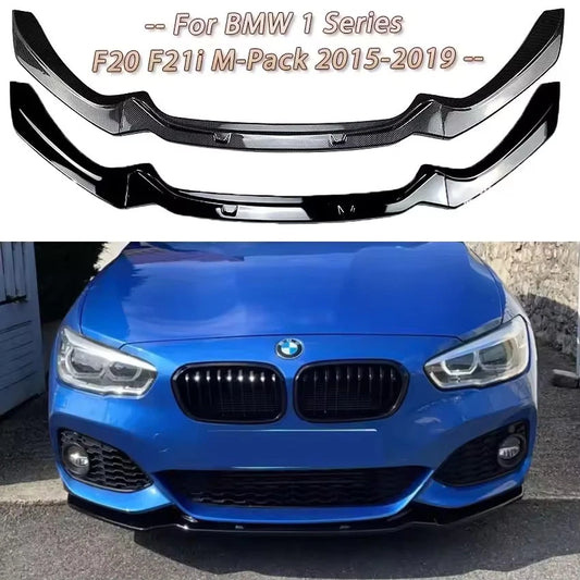 Front Bumper Lip Splitter Black Carbon for BMW 1 Series F20/F21 M-Pack 2015–2019