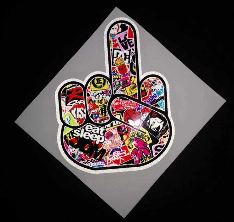 Eat Sleep JDM F*ck You Graffiti Sign Decal Sticker for Car 93mm SUV Japan