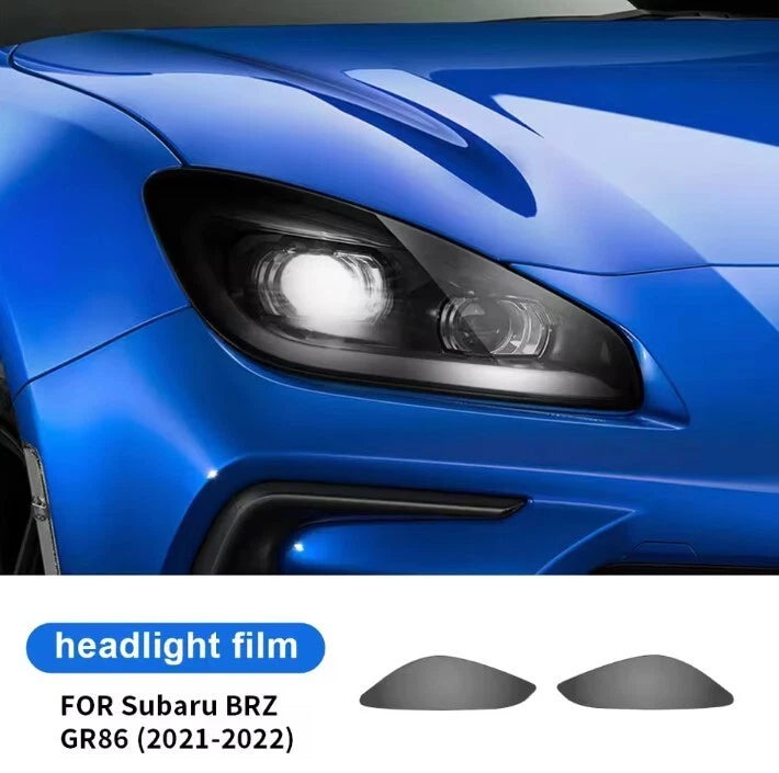 Smoked Out Head Light Clear Black Protection Film for Toyota GR86 & Subaru BRZ