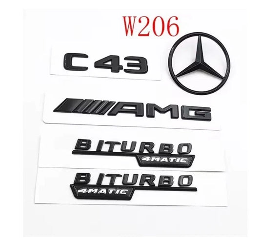 C43 AMG Biturbo 4matic Gloss Black Set for Mercedes W206 2022- 2025 Model NEW