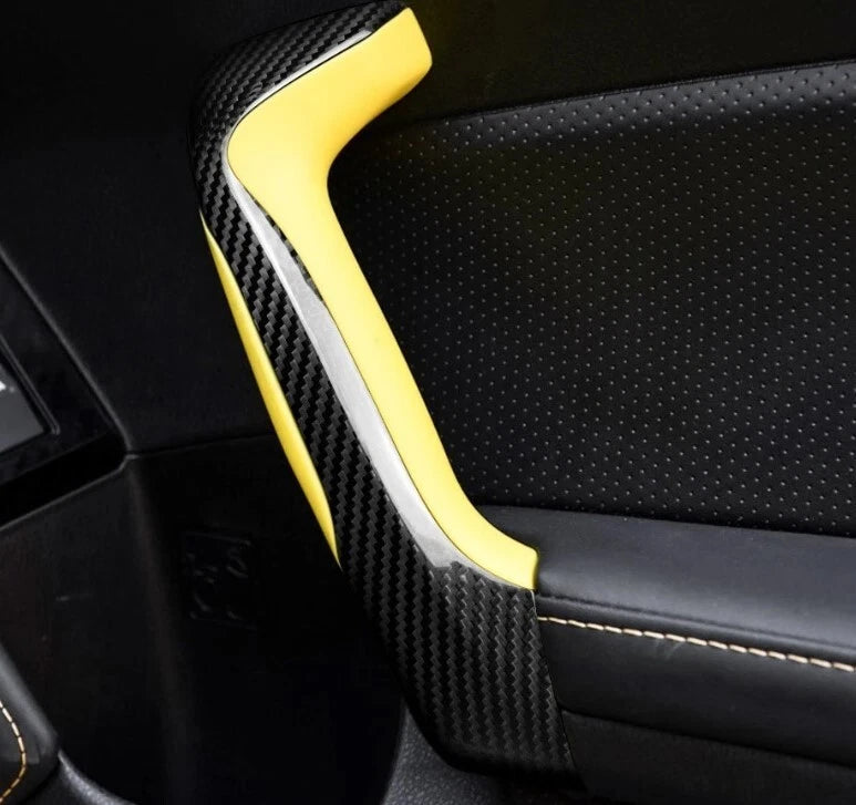 Night Kids Door Handle Trim Cover Real Carbon Fibre fits Toyota GT 86 Subaru BRZ