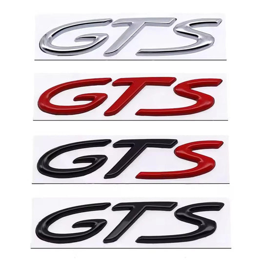 Metal GTS Emblem Red Black Silver Badge Car Sticker for Rear Trunk Fender Boot