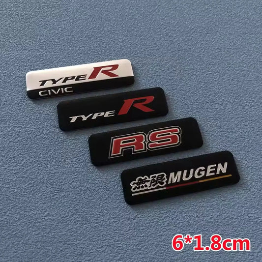 Aluminium Emblem Sticker Mugen RS Civic Type R for Accord Jazz CRV Odyssey