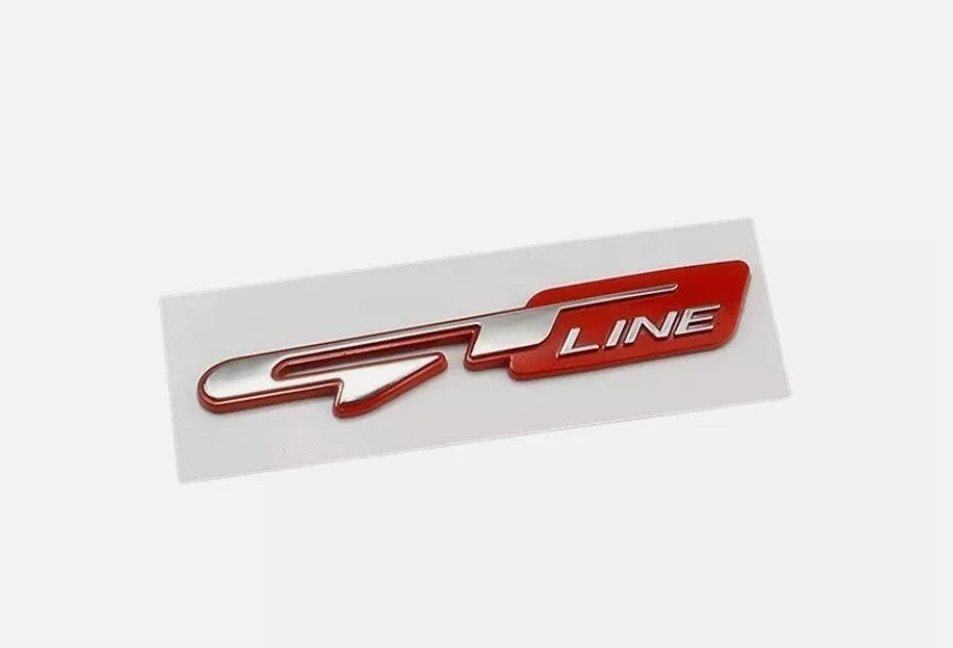GT Line Red & Chrome Badge Emblem Sticker for Kia Stinger Sportage EV6 Stonic AU