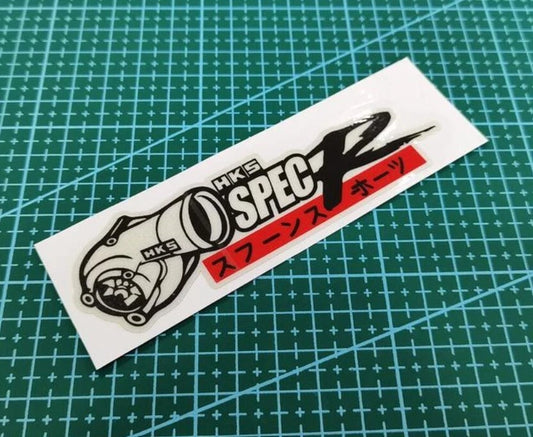 HKS Spec R Turbo Decal Sticker for Toyota Nissan Subaru Nissan Mitsubishi Mazda