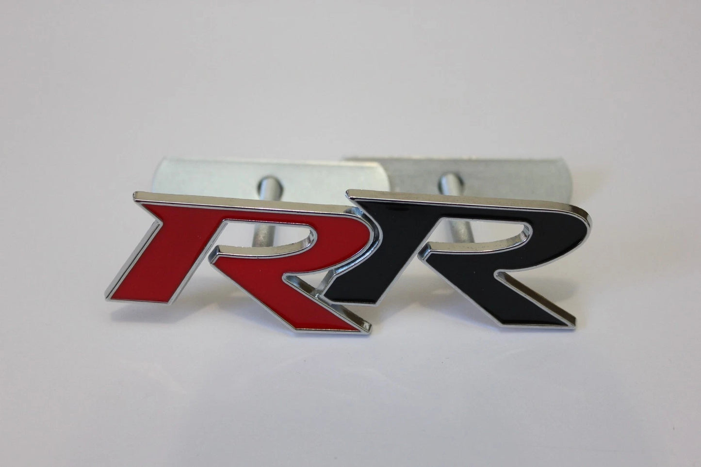 Mugen RR Black Red Grill Car Badge Emblem 110mm x 33mm