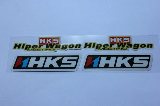 4 HKS Hiper Wagon Sticker Decals for Toyota Mazda Nissan Honda Subaru Mitsubishi