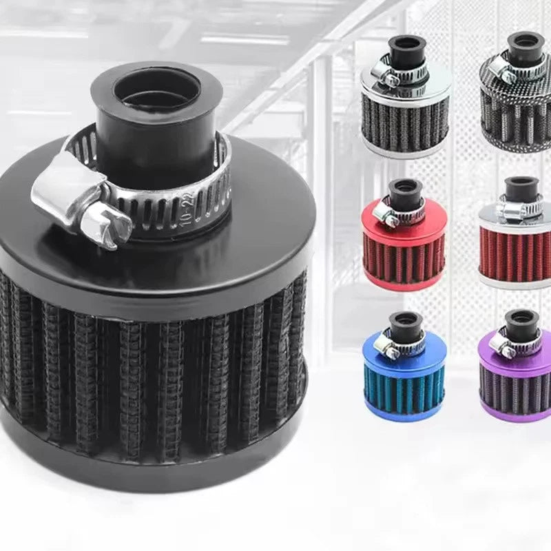 Universal 12mm Car Air Filter Vent Crankcase Breather Mini Cold Air Filter Valve