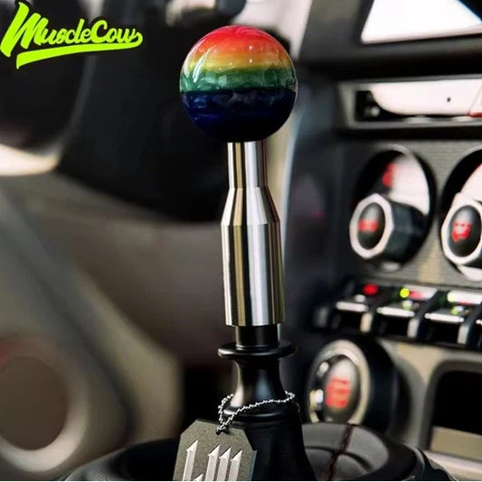 Rainbow Multi Pearl Acrylic Gear Shift Knob M12x1.25 M10x1.5 M10x1.25 M8x1.25
