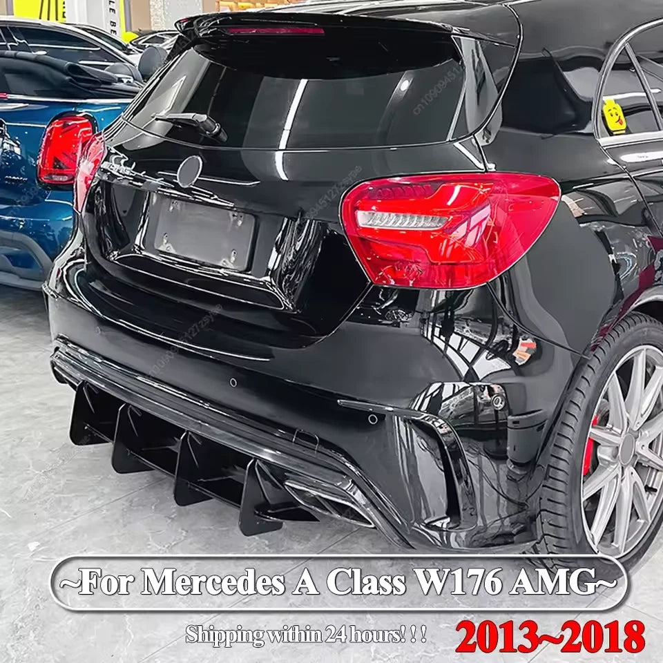 Rear Diffuser Bottom Lip Spoiler for Mercedes A45 A180 A200 A250 W176 13 - 18