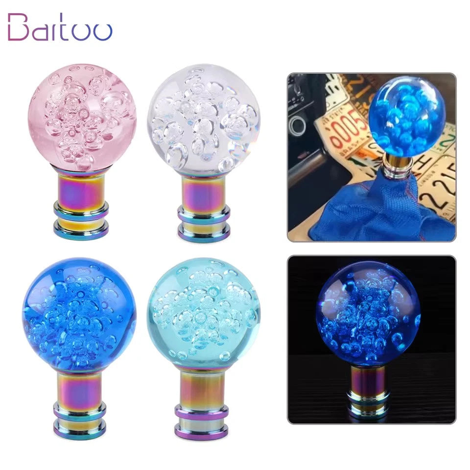 Crystal Transparent Bubble Shift Gear Knob M12x1.25 M10x1.25 M10x1.5 M8x1.25