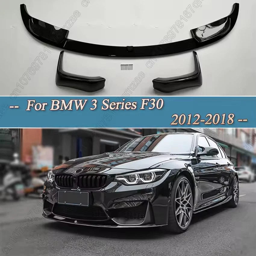 M3 Style Front Bumper Lip Splitter & Side Spoiler Kit for BMW 3 Series 2012–2018