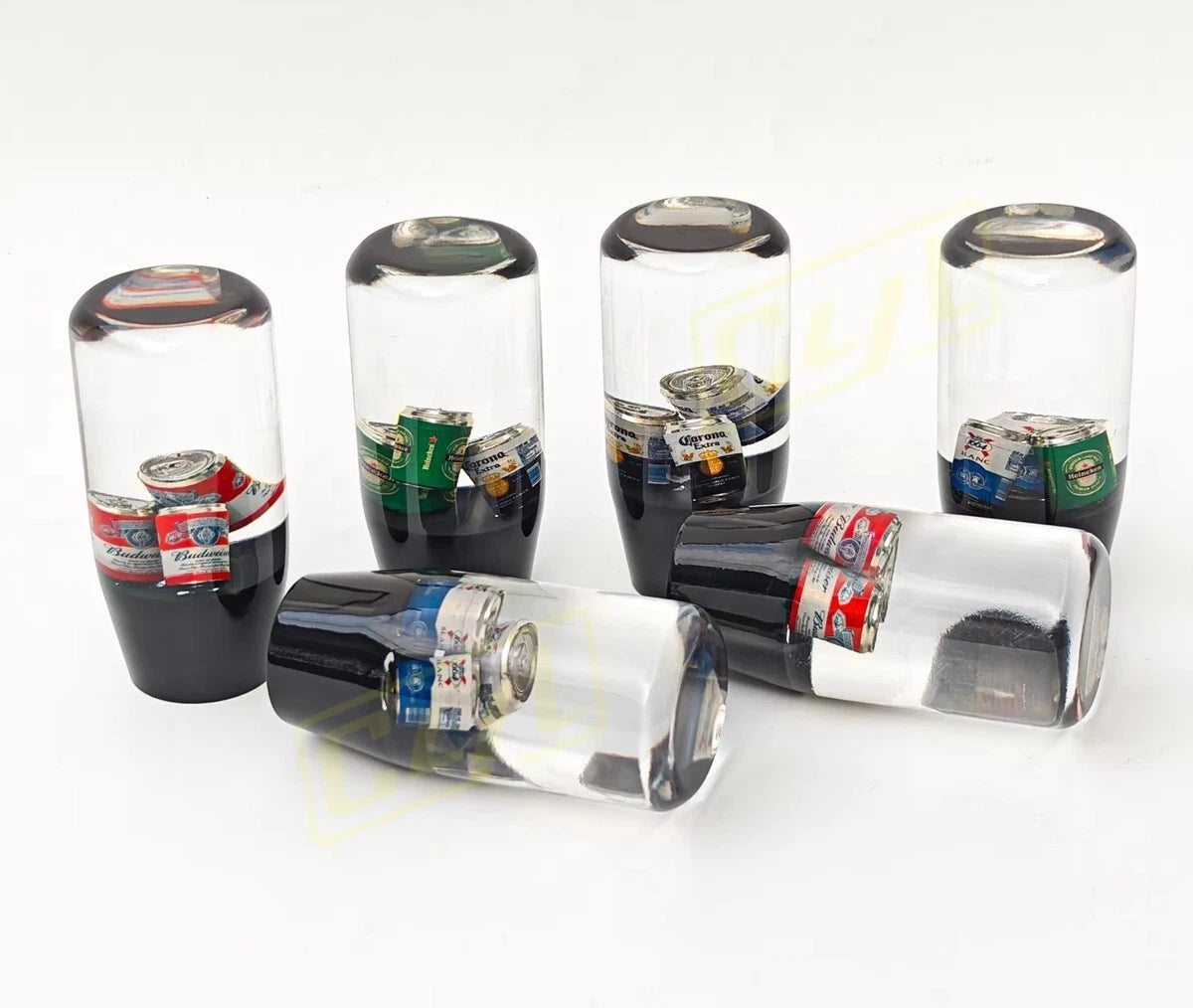 JDM Beer Cans Acrylic Gear Knob M8x1.25, M10x1.25, M10x1.5 Universal Fitment