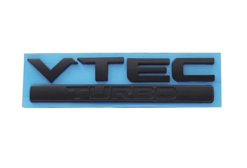 Honda VTEC Turbo Car Badge Matte Black Emblem for Civic Accord Jazz CRV HRV