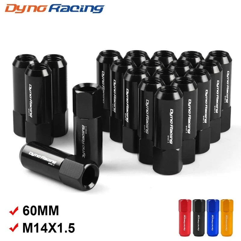 Dyno Racing Wheel Lug Nuts M14x1.5 20Pcs Set Black Red Blue Gold for Holden VF