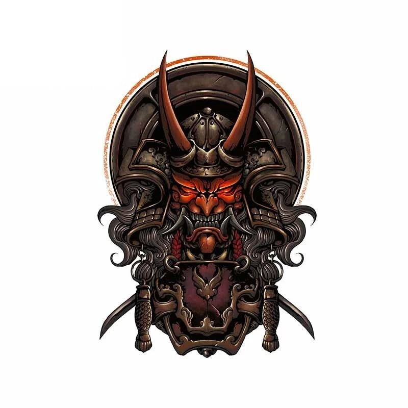 Japan Samurai Oni Red Decal Sticker for Toyota Honda Subaru Nissan Mitsubishi
