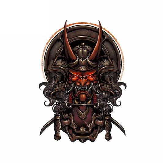 Japan Samurai Oni Red Decal Sticker for Toyota Honda Subaru Nissan Mitsubishi