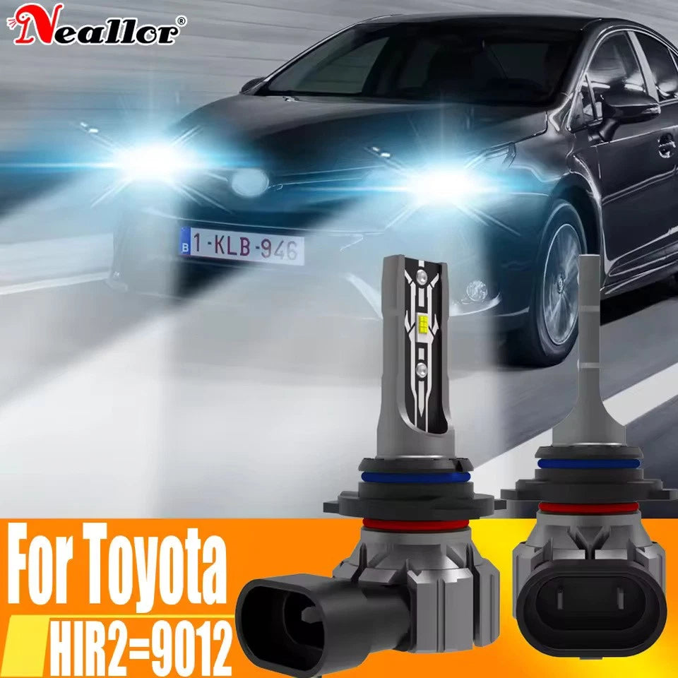 Premium 9012 HIR2 LED Headlight Bulbs 6000K CANBUS Ready High-Power 55W Kit