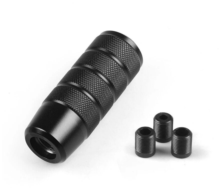 JDM Circle Easy Grip Knurled Gear Shift Knob LikeWise Style Non Slip Aluminum