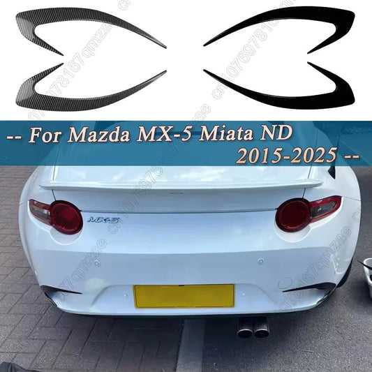 Rear Bumper Side Air Vent Trim Covers Splitter Canards for Mazda MX-5 Miata ND