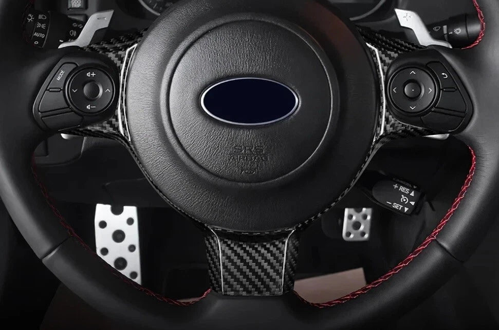 Steering Wheel Cover Trim Genuine Carbon Fibre fits Toyota GR 86 Subaru BRZ