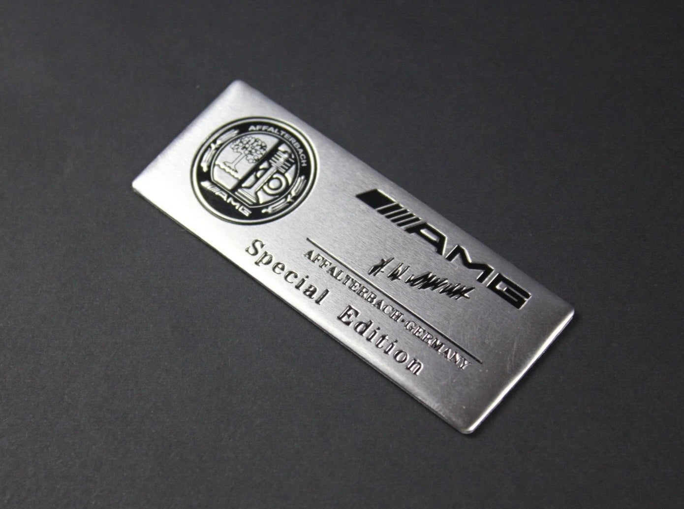 AMG Special Edition Germany Brushed Aluminium Emblem Badge for Mercedes Benz