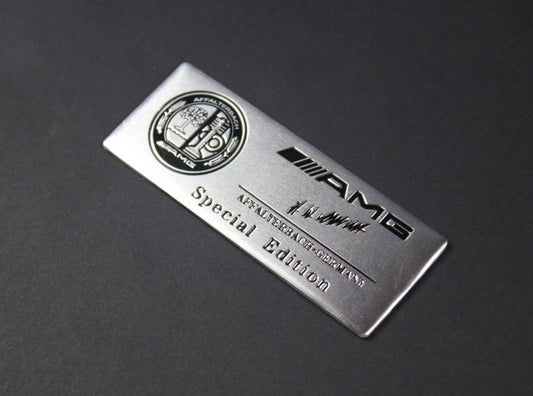 AMG Special Edition Germany Brushed Aluminium Emblem Badge for Mercedes Benz