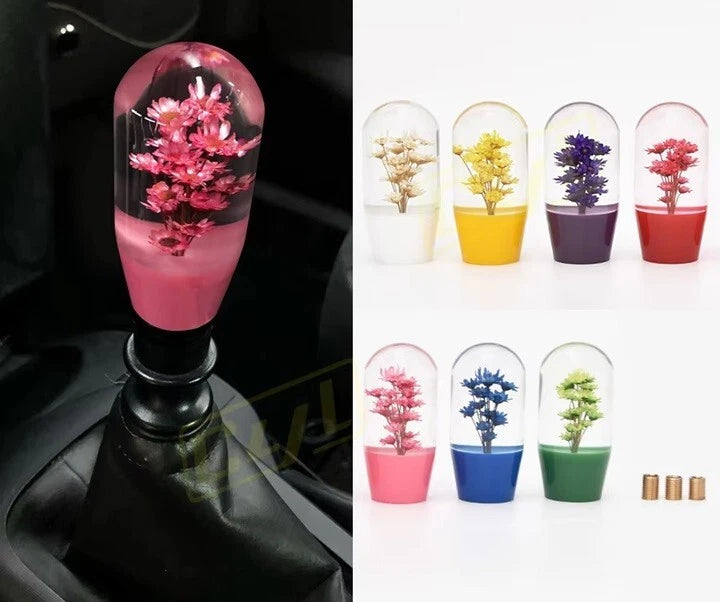 JDM Flower Acrylic Gear Knob M8x1.25, M10x1.25, M10x1.5 Universal Fitment NEW