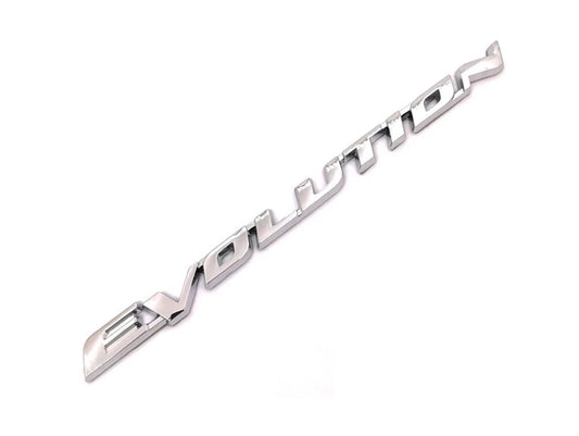 Evolution 3D Boot Badge Emblem Chrome 190mm x 15mm for Lancer EVO Rear Trunk